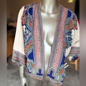 Anthropology 3/4 Bat Wing Sleeve Flowy Kimono Jacket